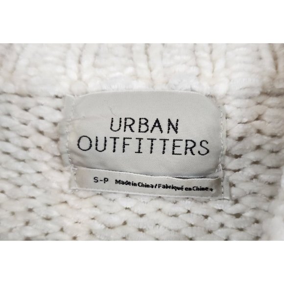Urban Outfitters Sweater Womens Small Ivory Preppy Chunky Knit Crop Pull Over - Picture 5 of 11